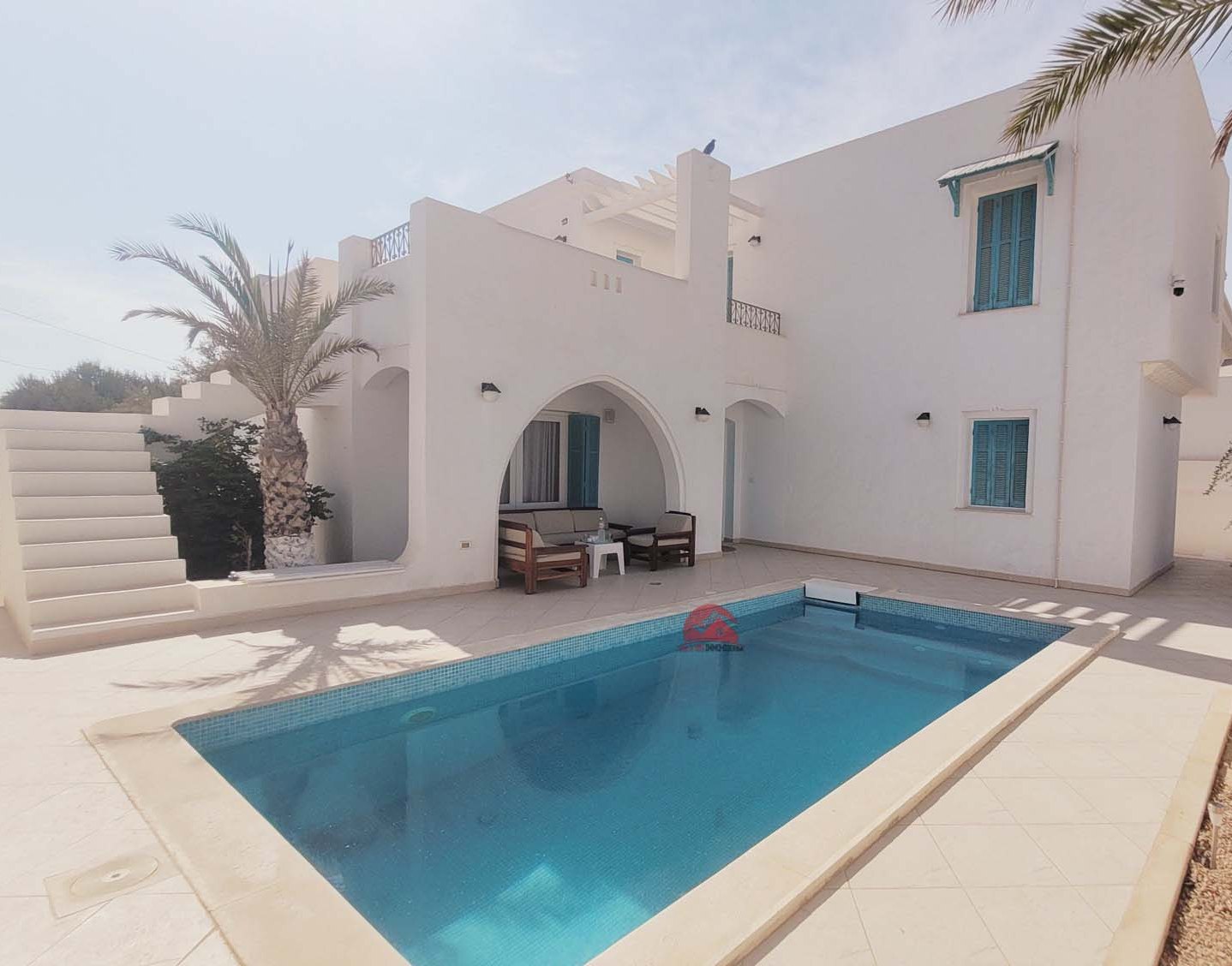 Vente villa avec piscine - titrée à Djerba Midoun ZU - Réf V688